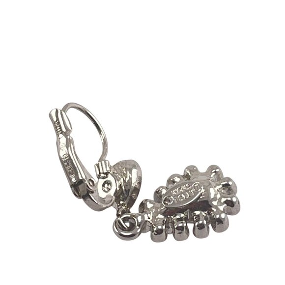 Kirks Folly Swarovski Crystal Leverback Earrings Rainbow Rhinestones Dangle Retr - Picture 5 of 11